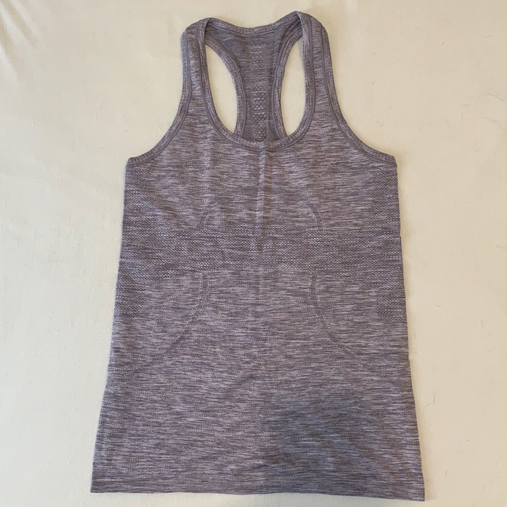 lululemon x flywheel swiftly tank heather gray size 6